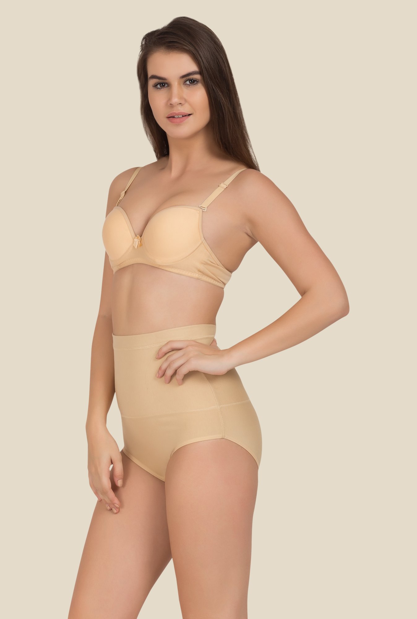 Tweens Beige Solid Waist Panty (Pack of 2)
