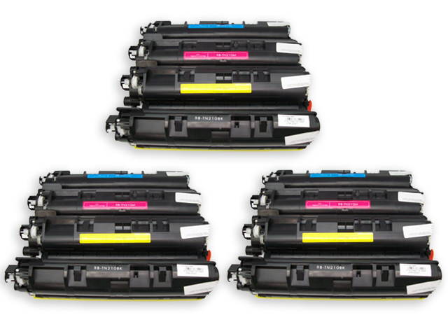 12PK [ TN210 BK C M Y ] TN-210 (BK,C,M,Y) Remanufactured Brother Black Cyan Magenta Yellow Laser Toner Cartridge DCP-9010CN, HL-3040CN, HL-3070CW, MFC-9010CN, MFC-9120CN, MFC-9320CN, MFC-9320CW