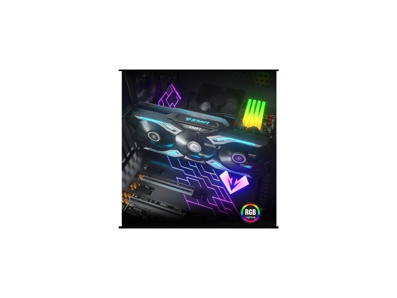 Maxsun GeForce GTX 1660Ti iCraft 6G GDDR6 6GB 192bit 1&times;HDMI interface, 1&times;DisplayPort interface, 1&times;DVI interface 12nm TU116 8pin