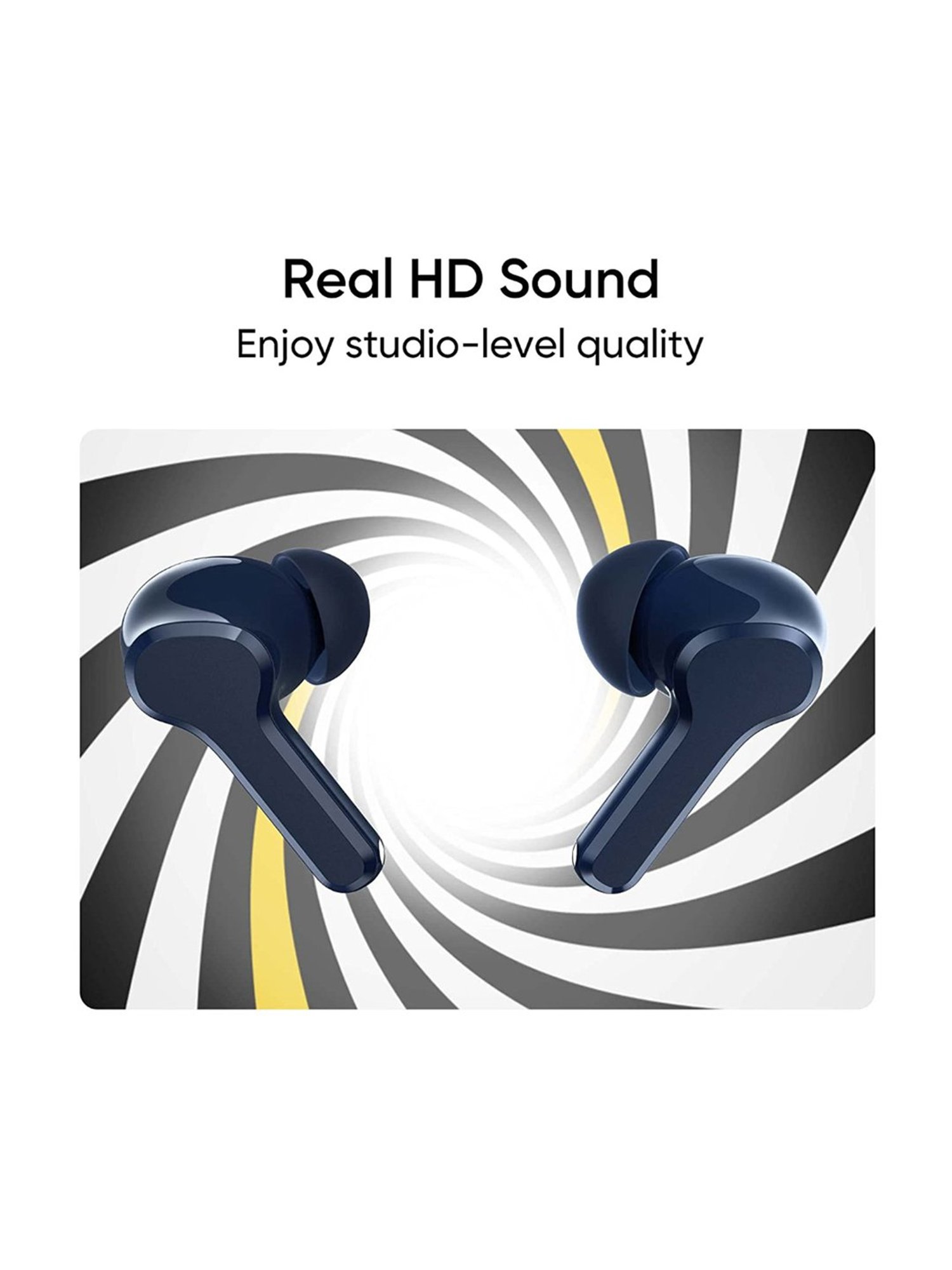 Realme TechLife Buds T100 In Ear Bluetooth Earbuds with AI ENC & 28H Playback (Blue, True Wireless)