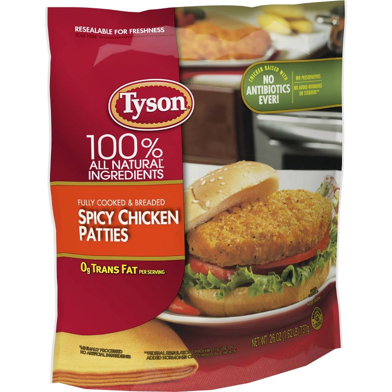 Tyson Spicy Chicken Patties - Frozen - 26oz