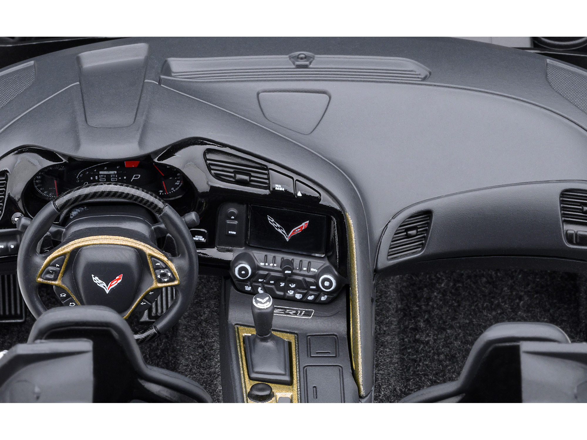 2019 Chevrolet Corvette Z06 Sebring Orange with Black Hood "Sports Cars" Series 1/64 Diecast Model Car by Auto World