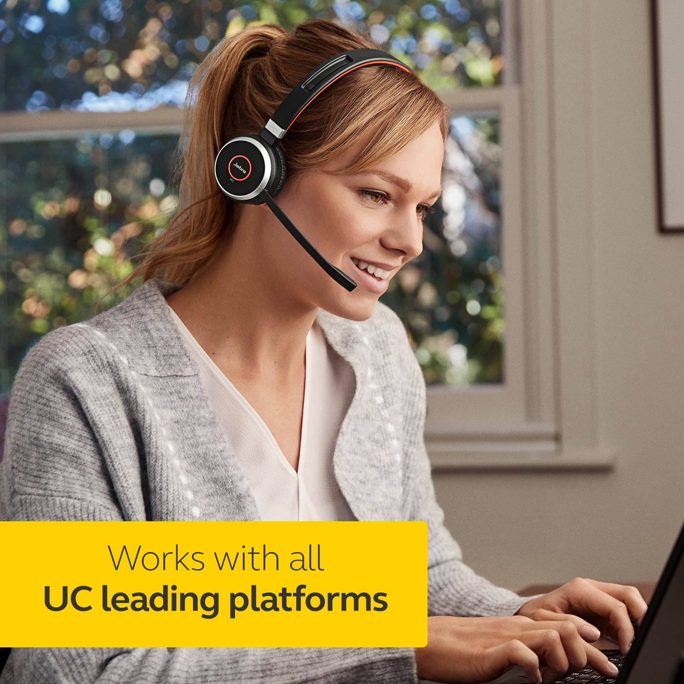 Jabra Evolve 65+ UC Mono Wireless Headset / Music Headphones