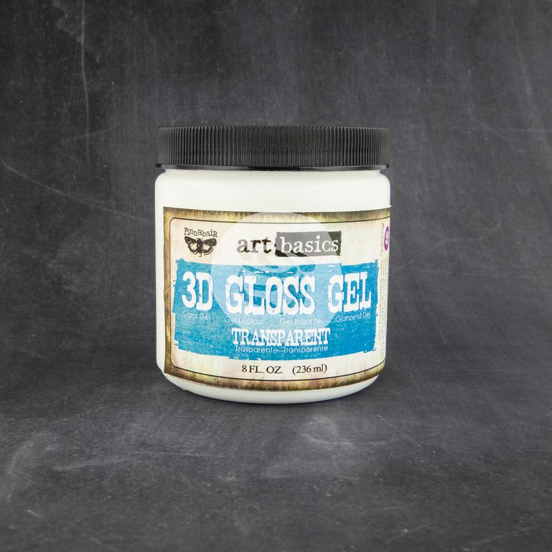 Finnabair Art Basics 3D Gloss Gel 8oz-Transparent