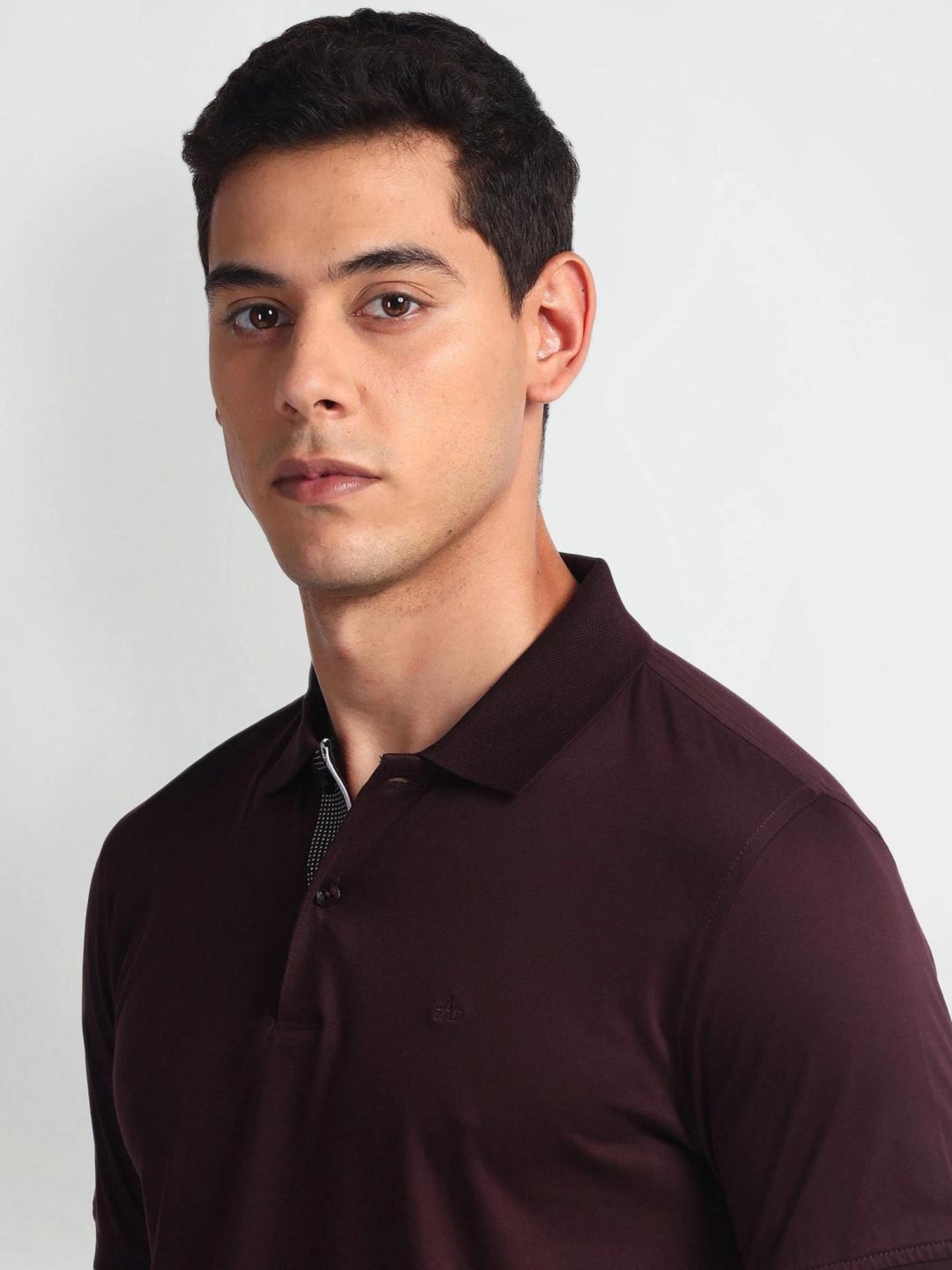 Arrow Red Regular Fit Printed Polo T-Shirt