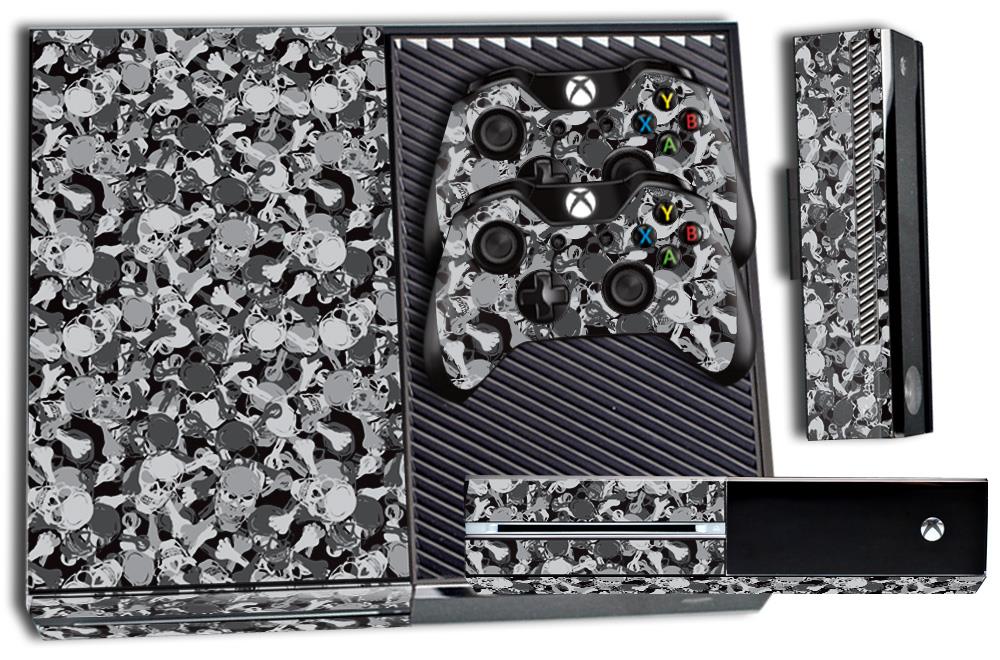 Microsoft Xbox ONE  Console Skin plus 2 Controller Skins - Skull Camo