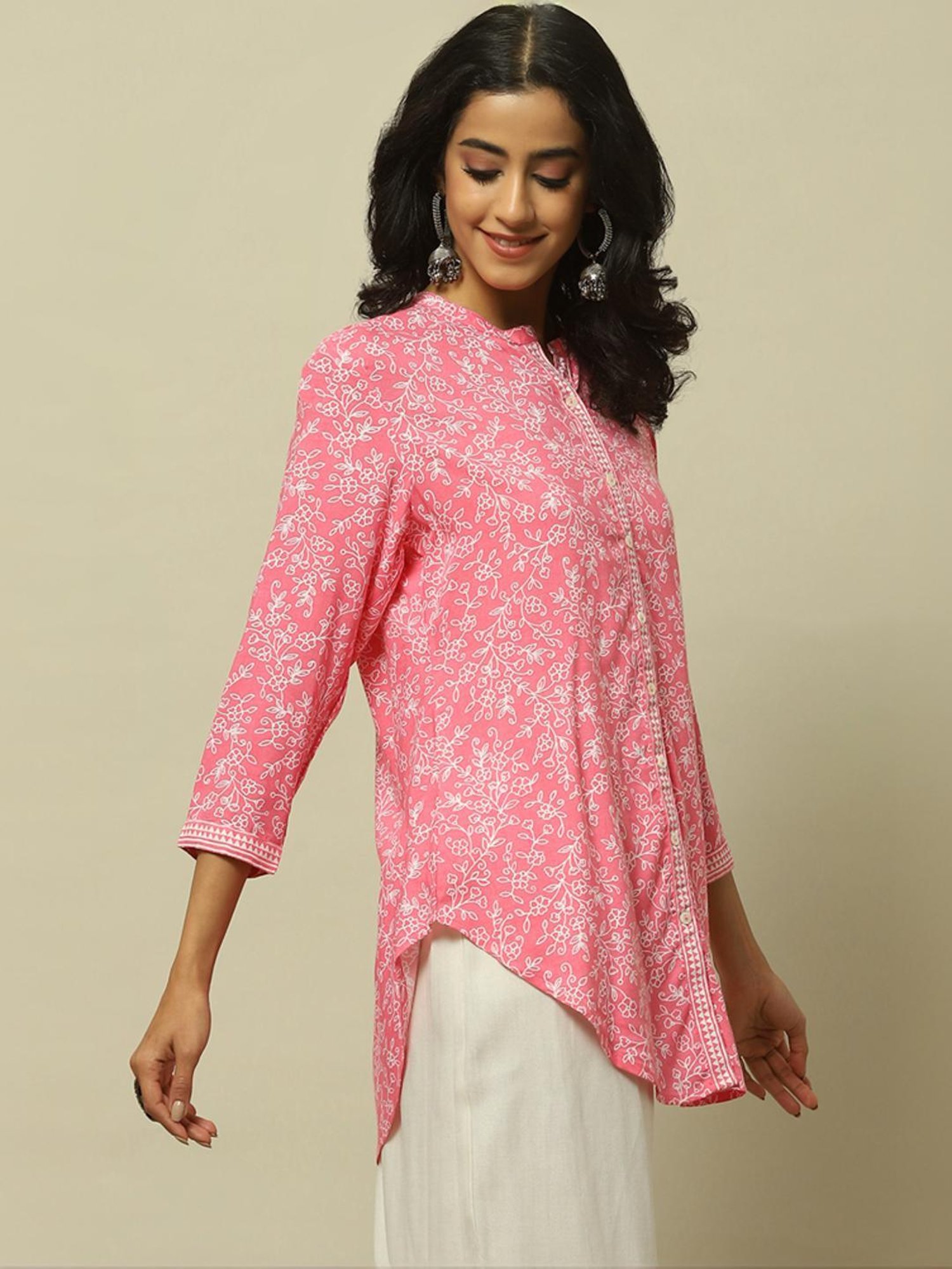 Rangriti Pink Printed Tunic
