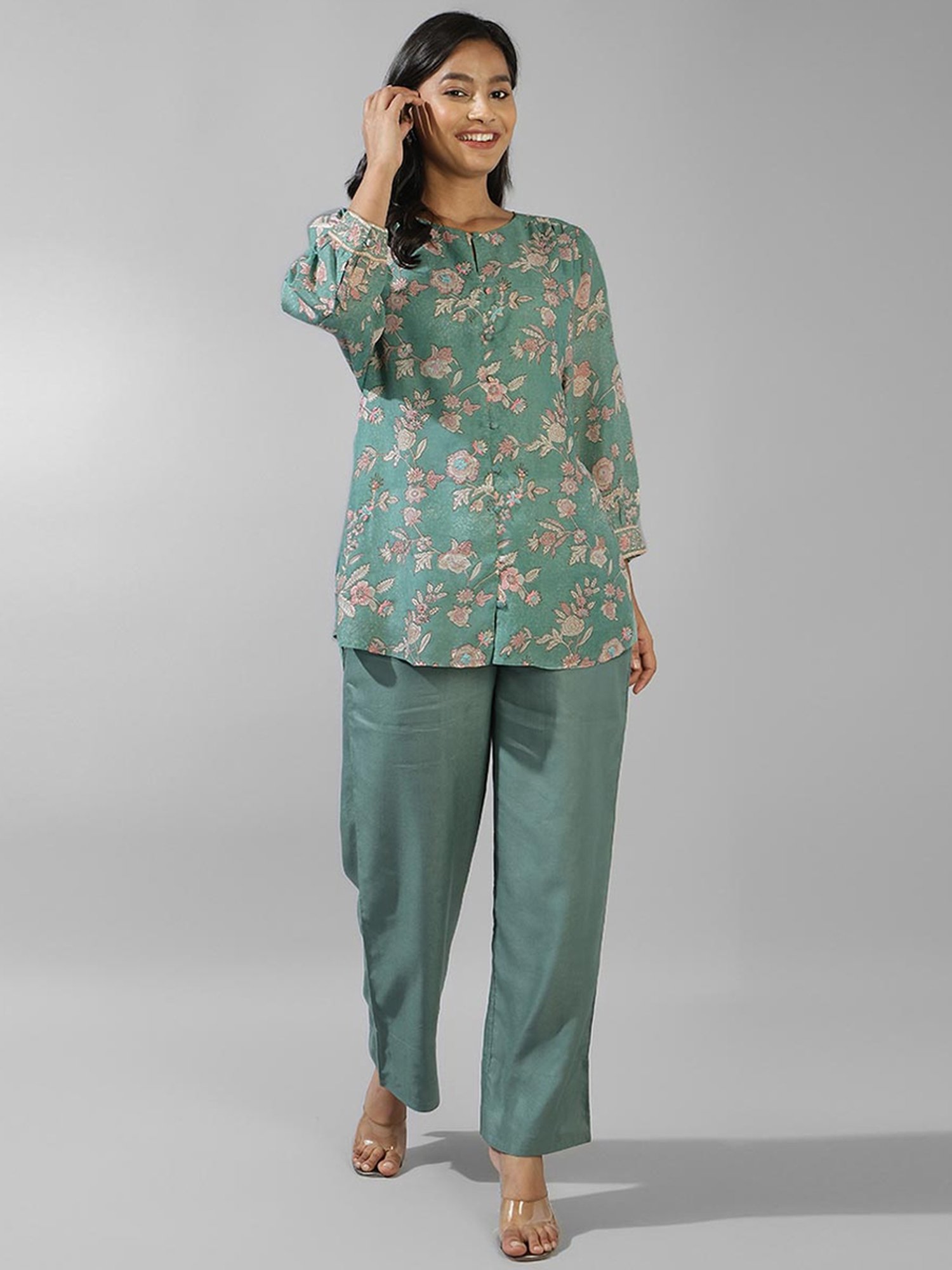 Fabindia Green Printed Tunic