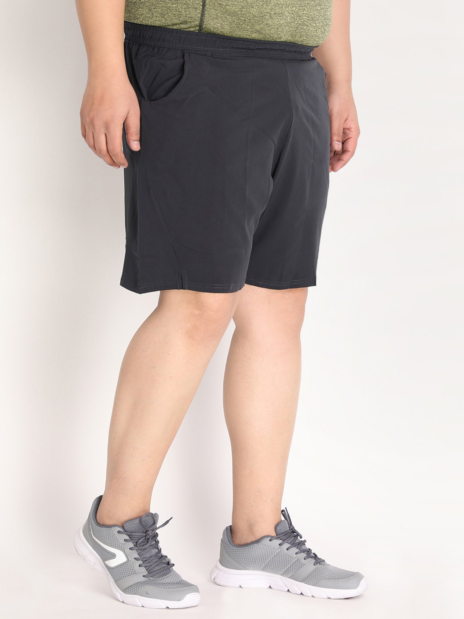 Chkokko Dark Grey Regular Fit Shorts