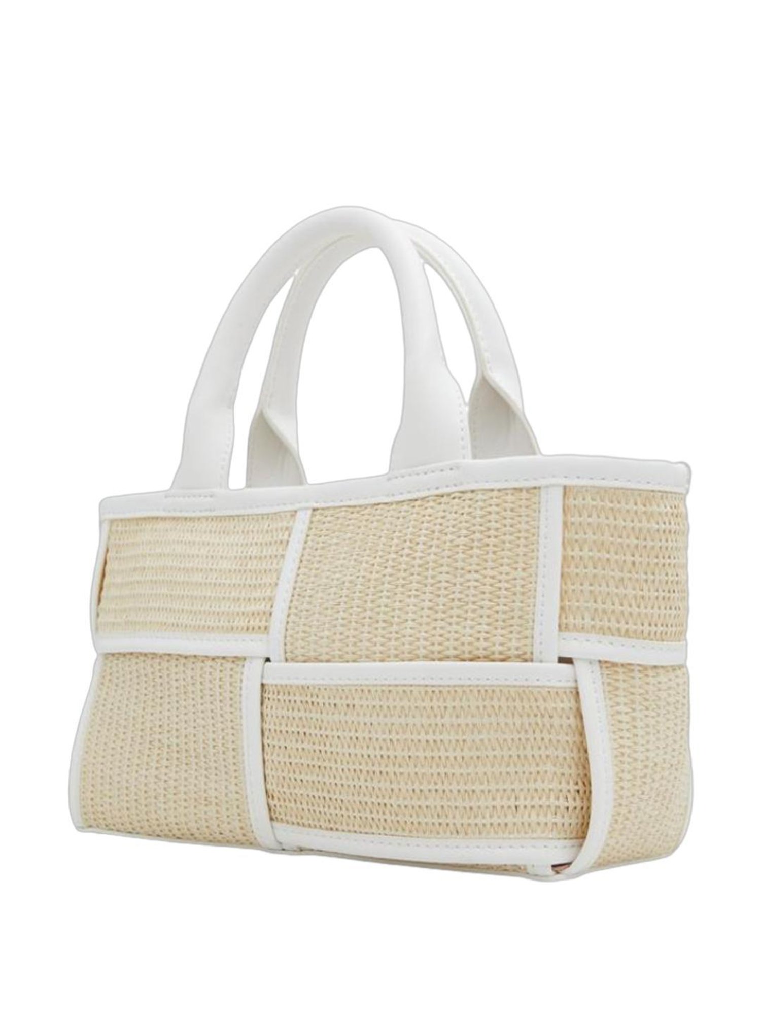 Call It Spring White Textured Handbag With pouch