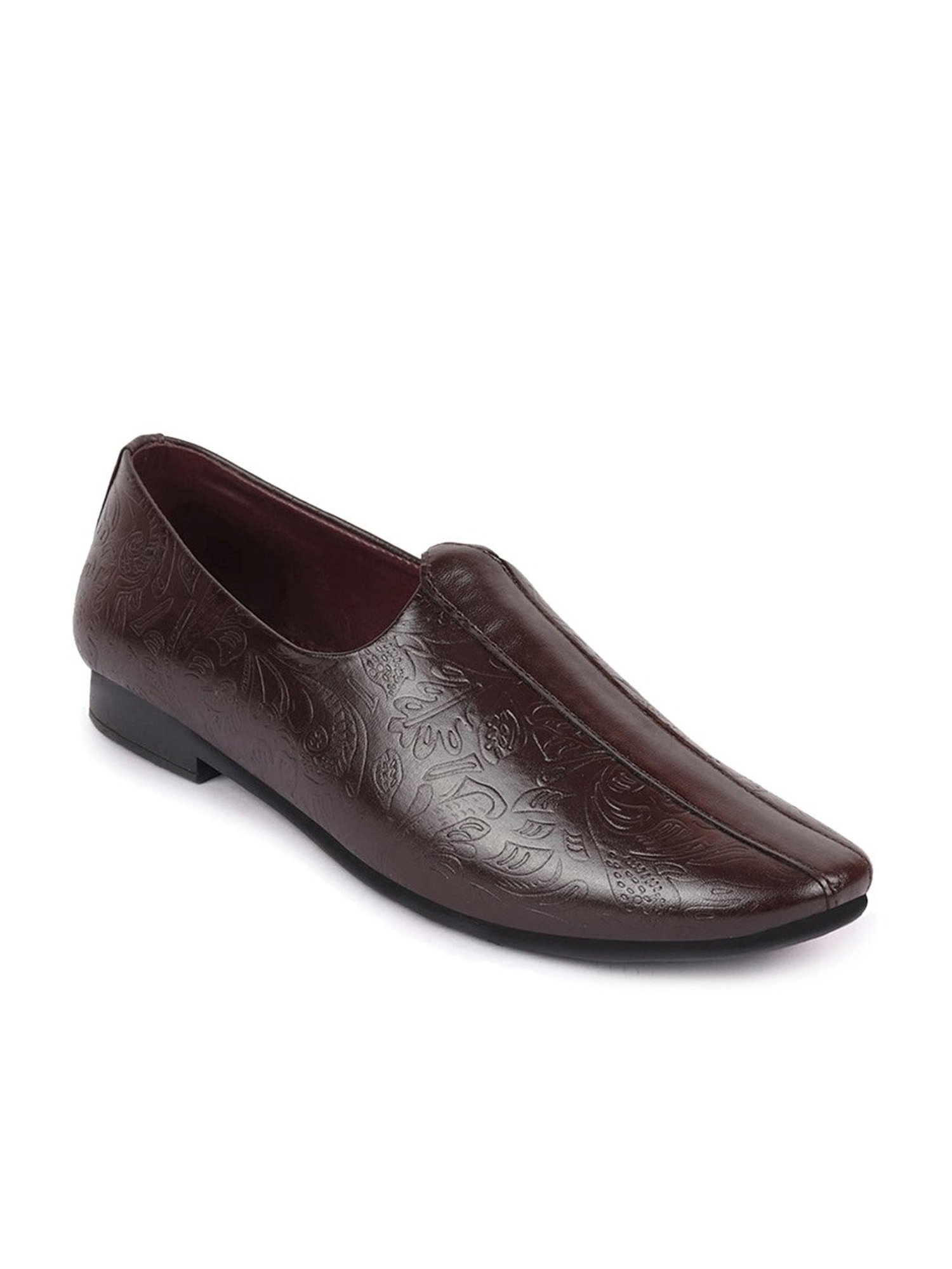Fausto Men's Brown Ethnic Juttis