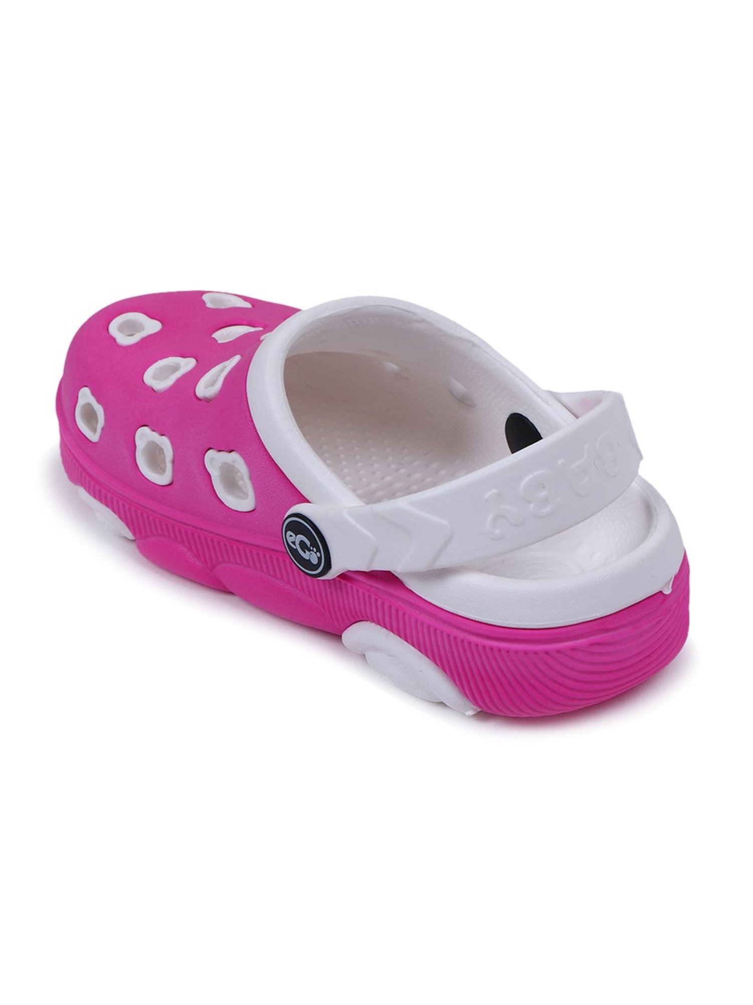 Passion Petals Kids Pink Back Strap Clogs