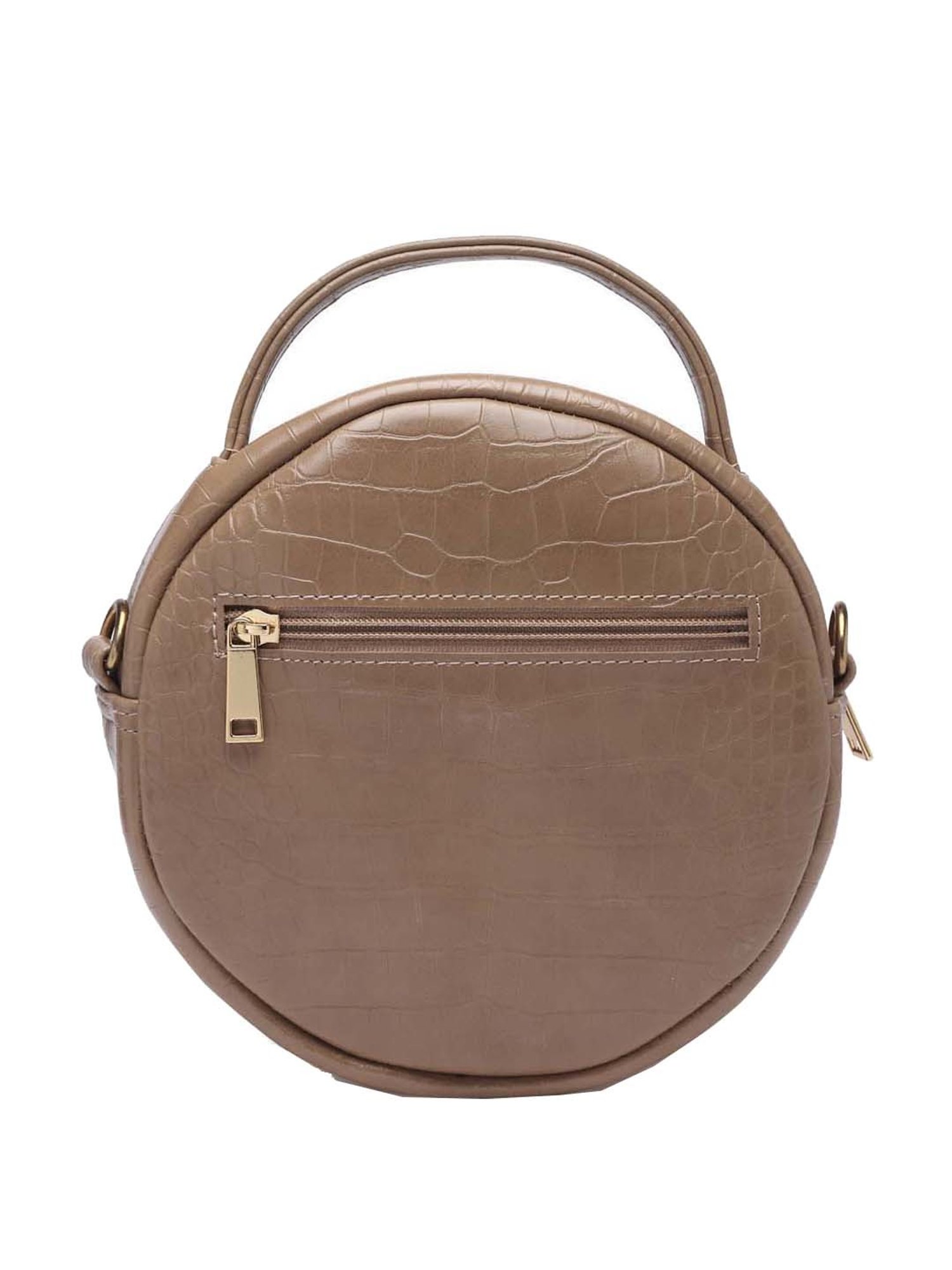 Bagsy Malone Brown Textured Medium Sling Handbag