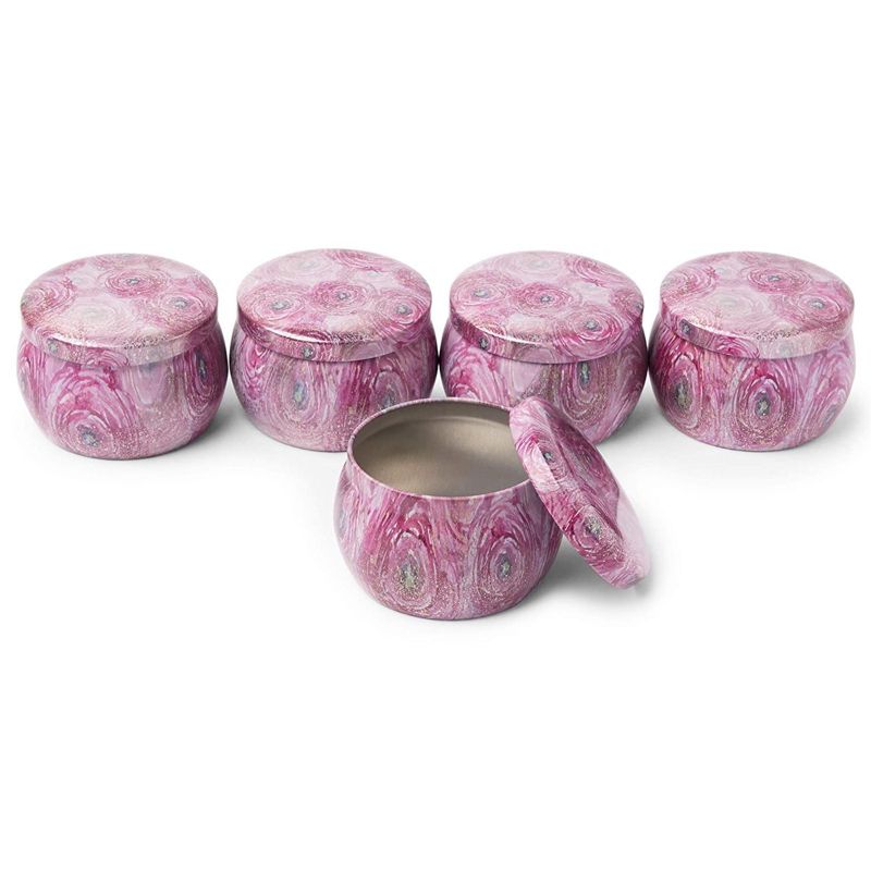 Juvale 20 Pack Metal Candle Tin Jars with Lids, Round Storage Containers (3 x 2 In)