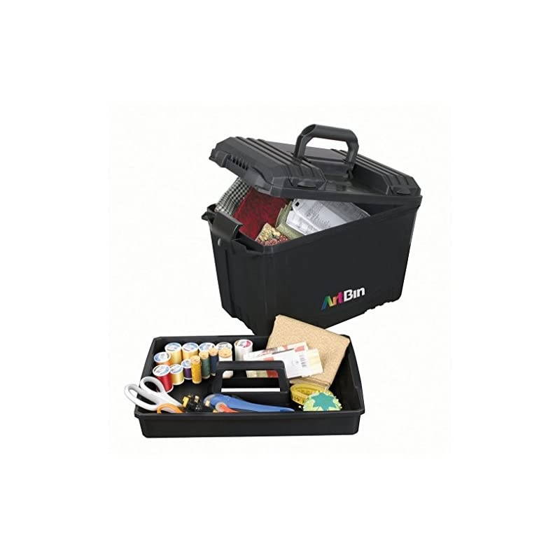 6917AB Sidekick XL Carrying, Portable Art & Craft Organizer with Handle, [1] Plastic Storage Case, Black, X-Large