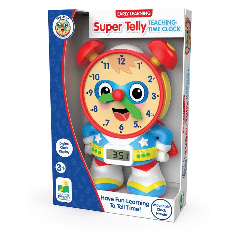 The Learning Journey Super Telly Teaching Time Clock Primary Color