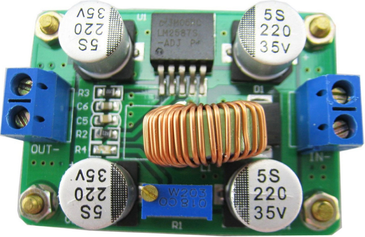 DC-DC 3.5-30V to 4-30V Adjustable LM2587 Boost Voltage Regulator Step-up Power Converter Power Supply Transformer Module Board with High Power Terminal for Solar Panel Car Battery