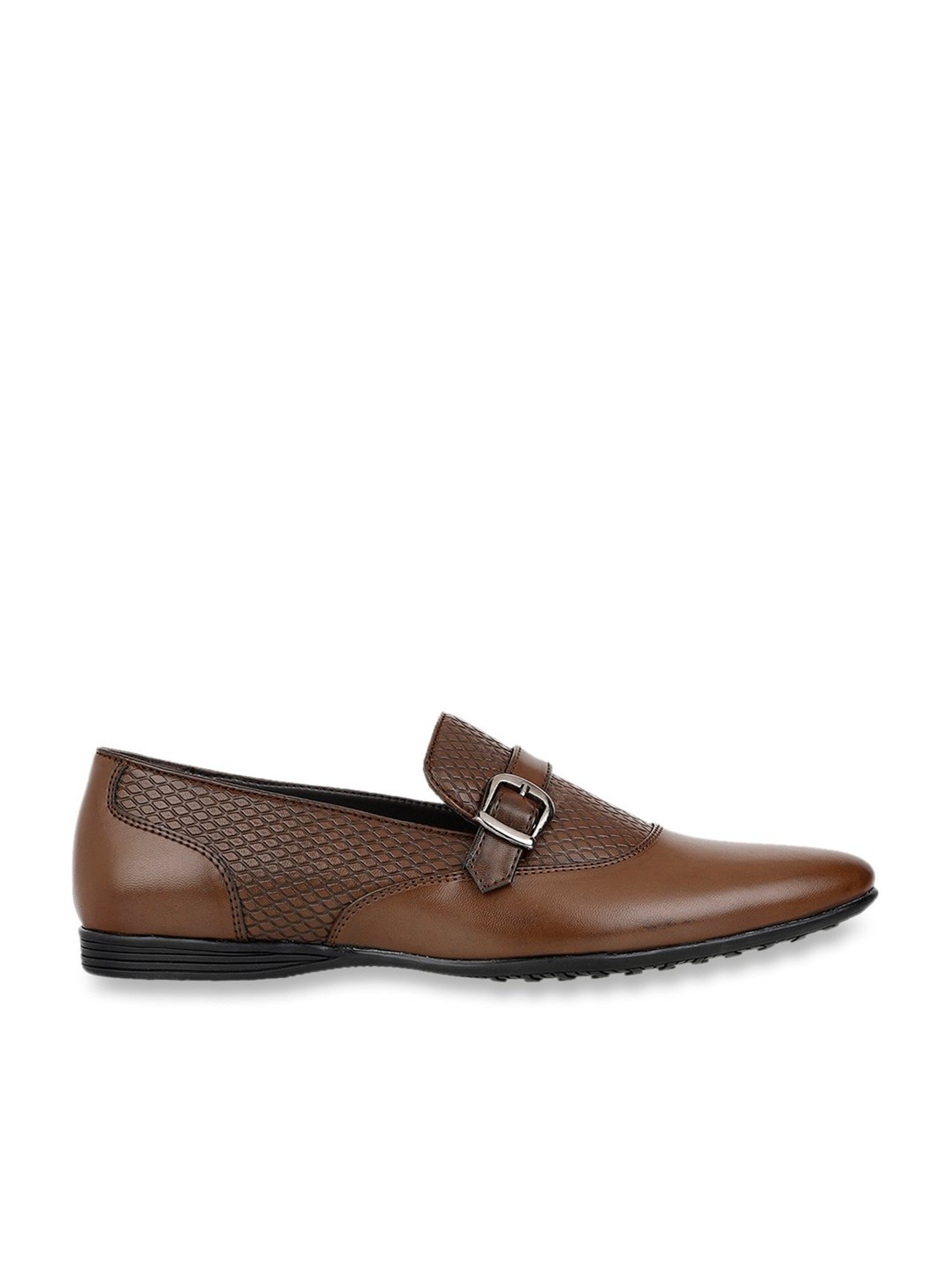 Carlton London Men's Brown Monk Shoes