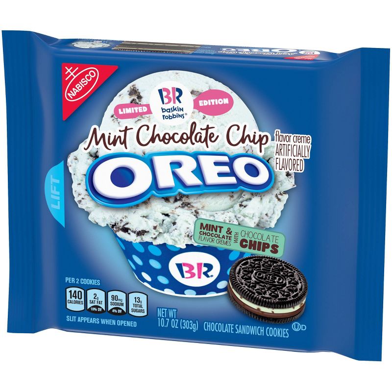 Oreo Baskin Robbins Mint Chocolate Sandwich Cookies - 10.7oz
