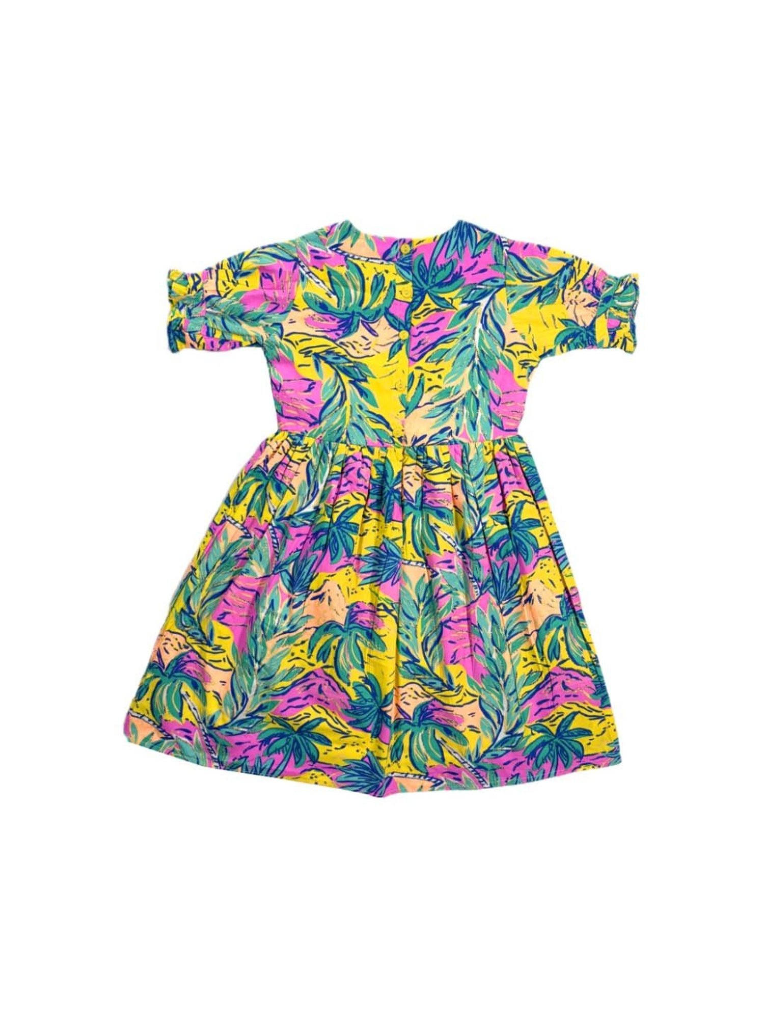 Bella Moda Kids Multicolor Cotton Printed Dress