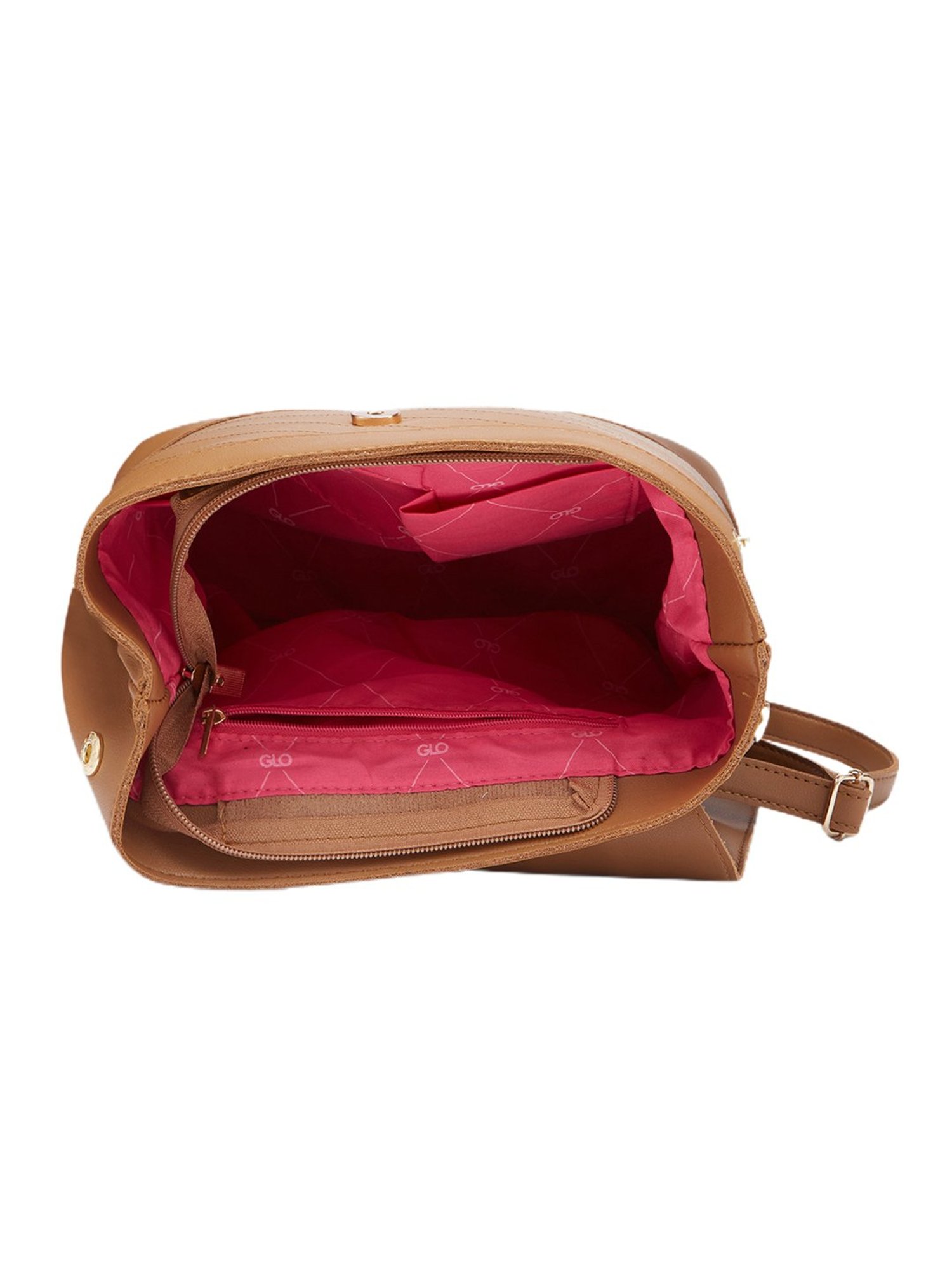 Globus Women Tan Solid Vegan Leather Backpack