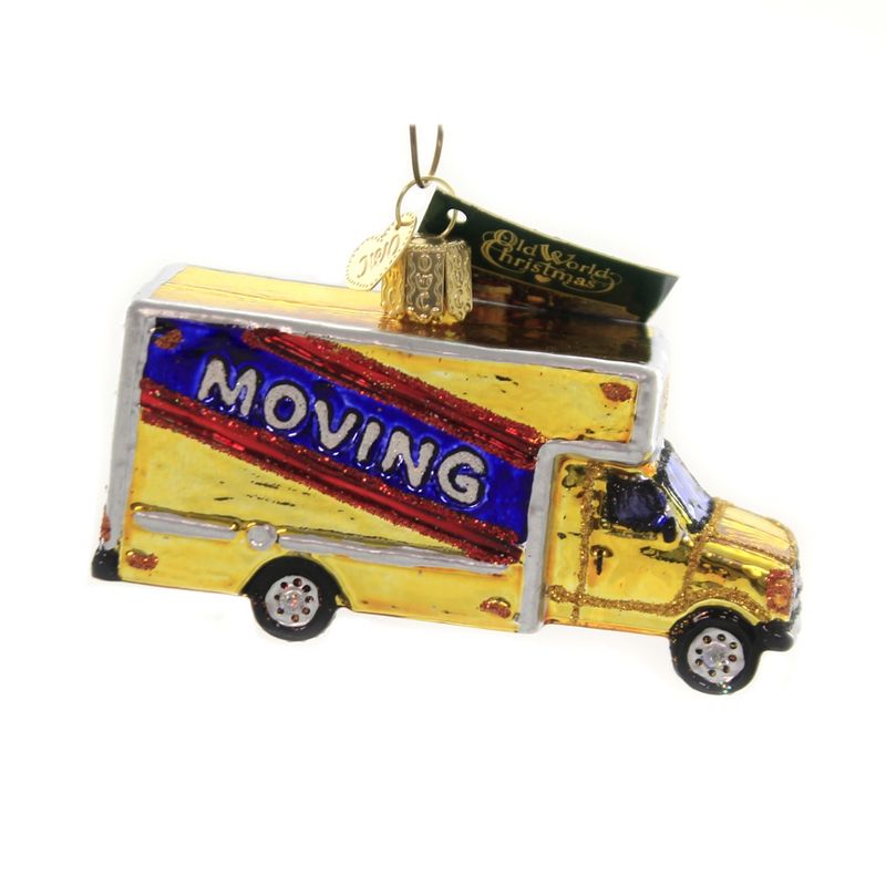 Old World Christmas 2.25" Moving Truck Box Cross Country Move  -  Tree Ornaments