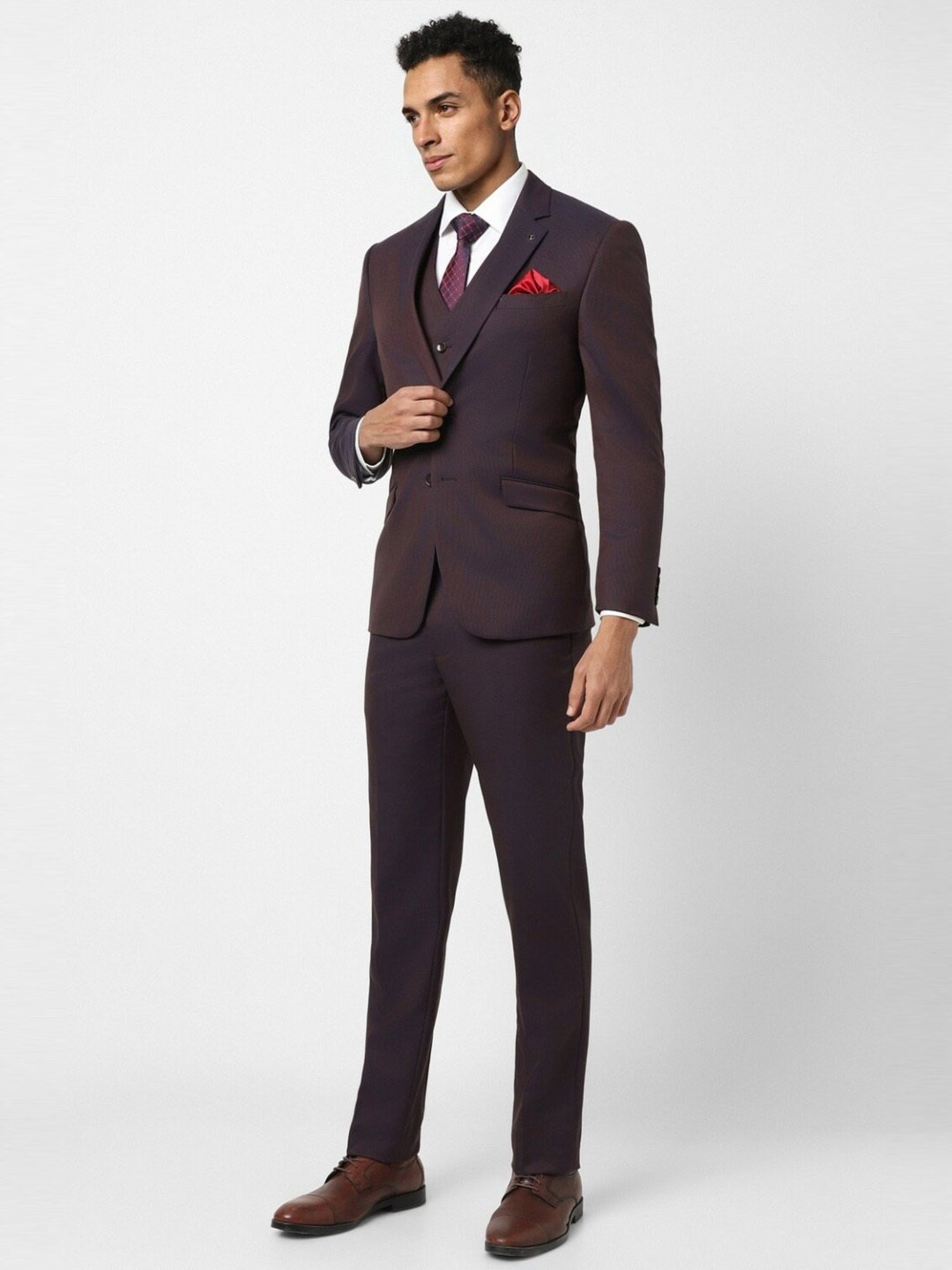 Parx Black Regular Fit Two Piece Suit