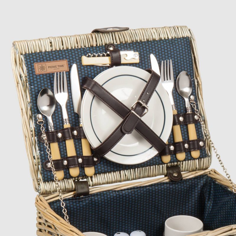 Picnic Time Catalina Wine and Cheese Basket - Dahlia Collection