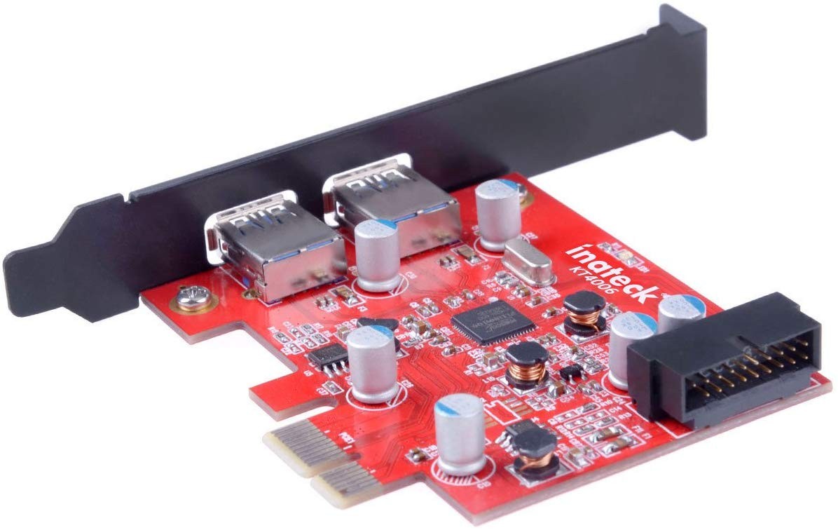 Inateck 2-Port Pci-E USB 3.0 Express Card, Mini Pci-E USB 3.0 Hub Controller Adapter with Internal USB 3.0 20-Pin Connector - Expand Another Two USB 3.0 Ports - No Additional Power Connection Needed