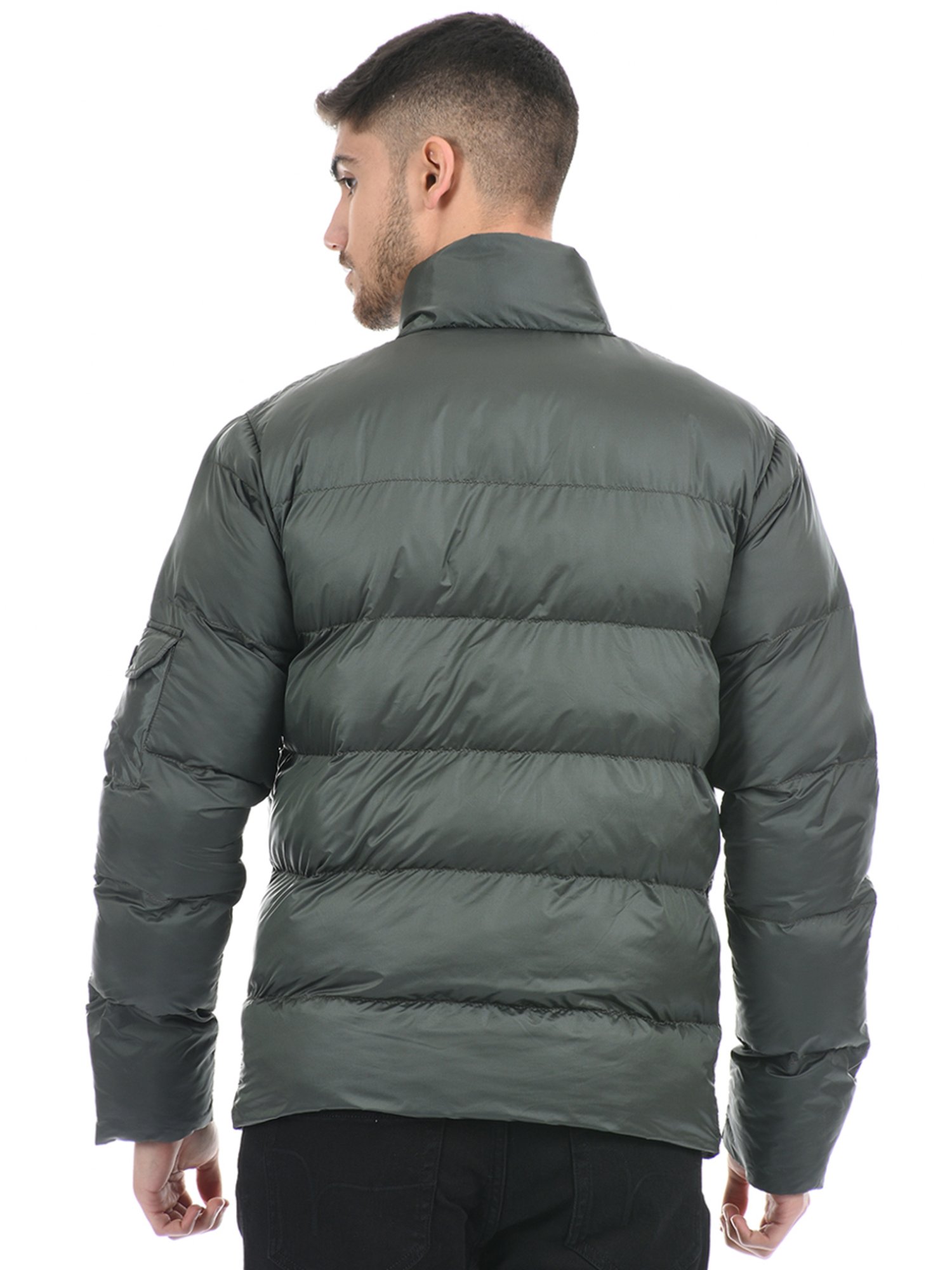 London Fog Green Regular Fit Quilted Quilted Jacket