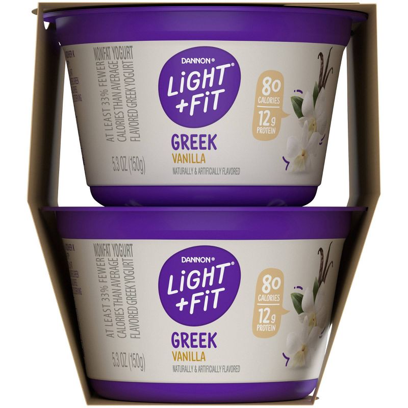 Dannon Light and Fit Vanilla Flavored Greek Yogurt - 4ct/5.3oz
