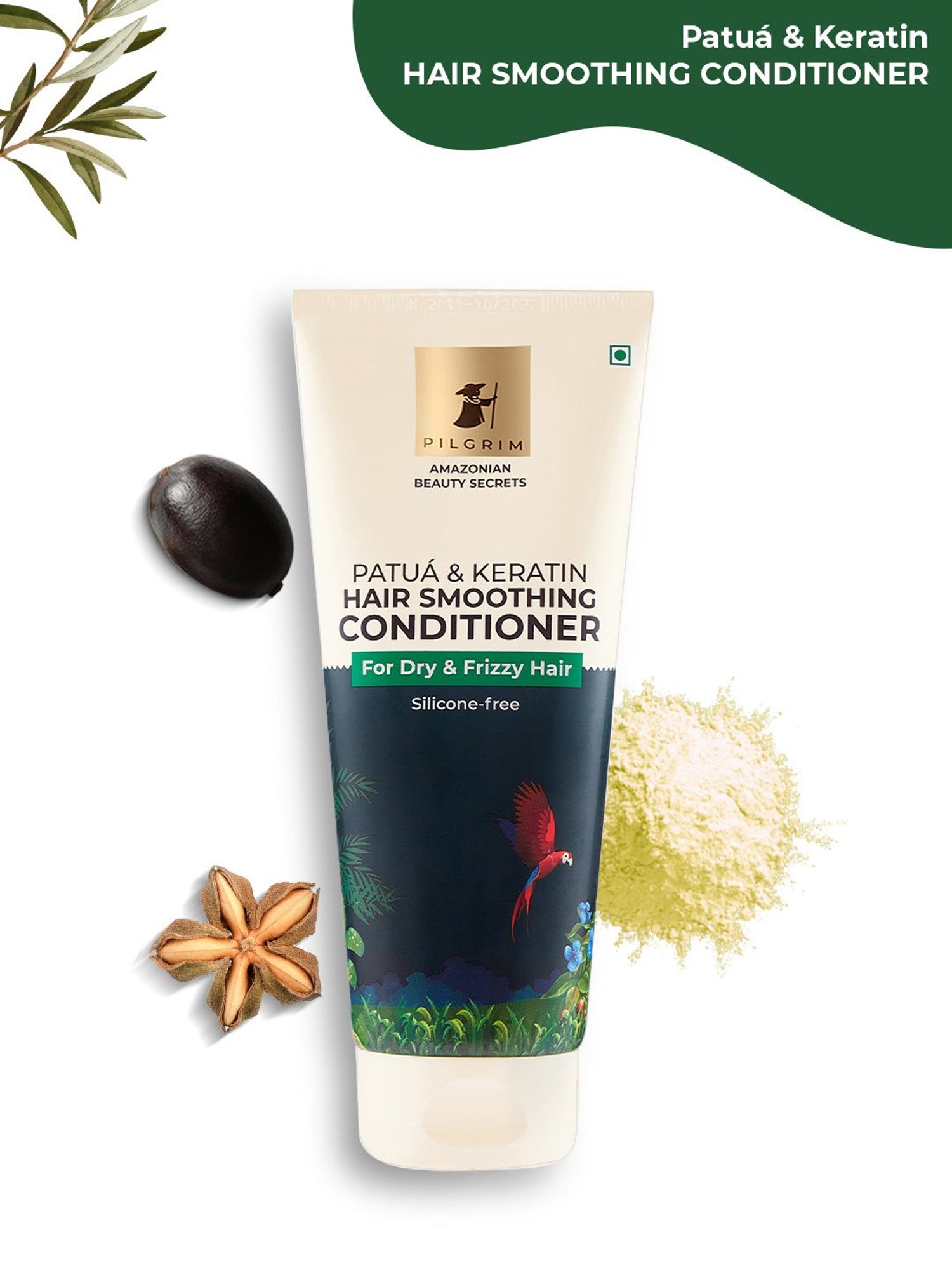 Pilgrim Patua & Keratin Hair Smoothing Conditioner for Dry & Frizzy Hair - 200 ml