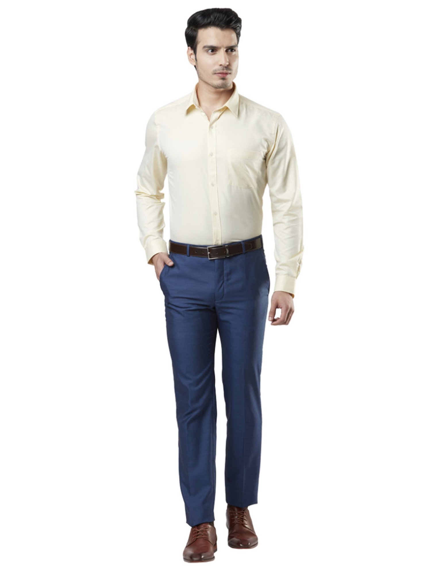 Next Look Blue Super Slim Fit Trousers