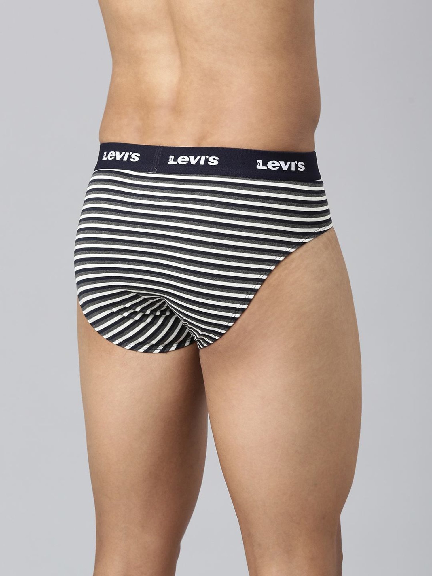 Levi'S Multicolored Cotton Skinny Fit Striped Briefs - Pack Of 3