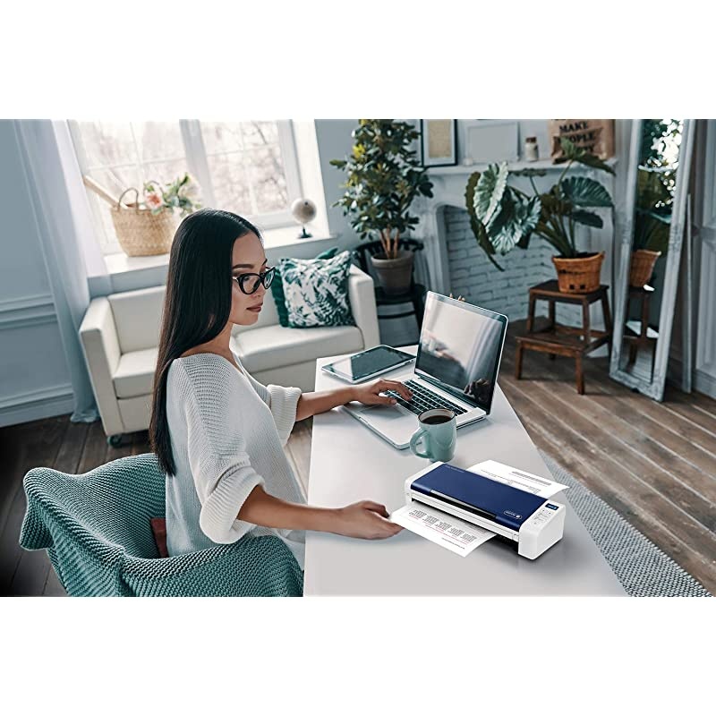 Duplex Portable Document Scanner, Duplex Portable Scanner, Blue & White