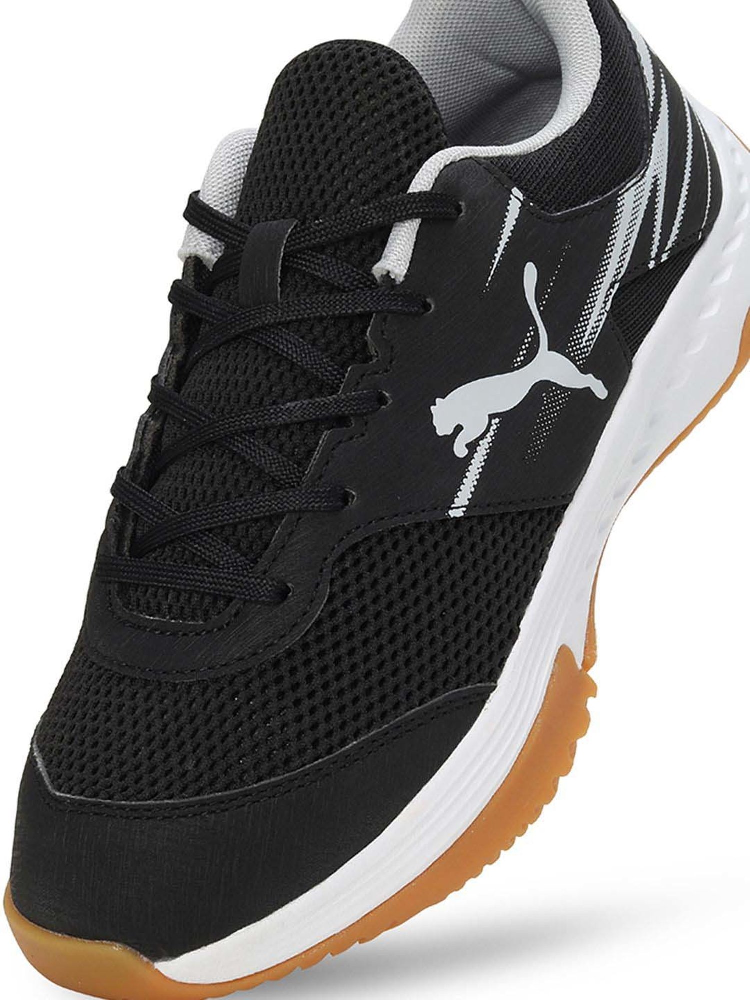 Puma Kids Varion II Jr Black & Grey Indoor Court Shoes