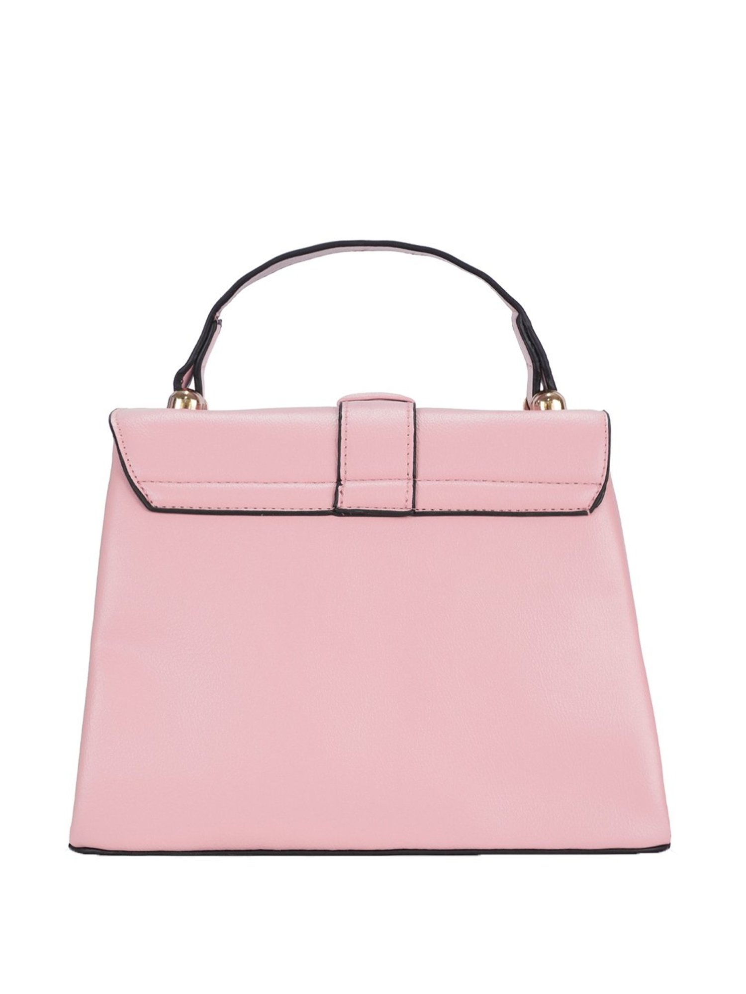 Luvoksi Pink Solid Medium Satchel Handbag
