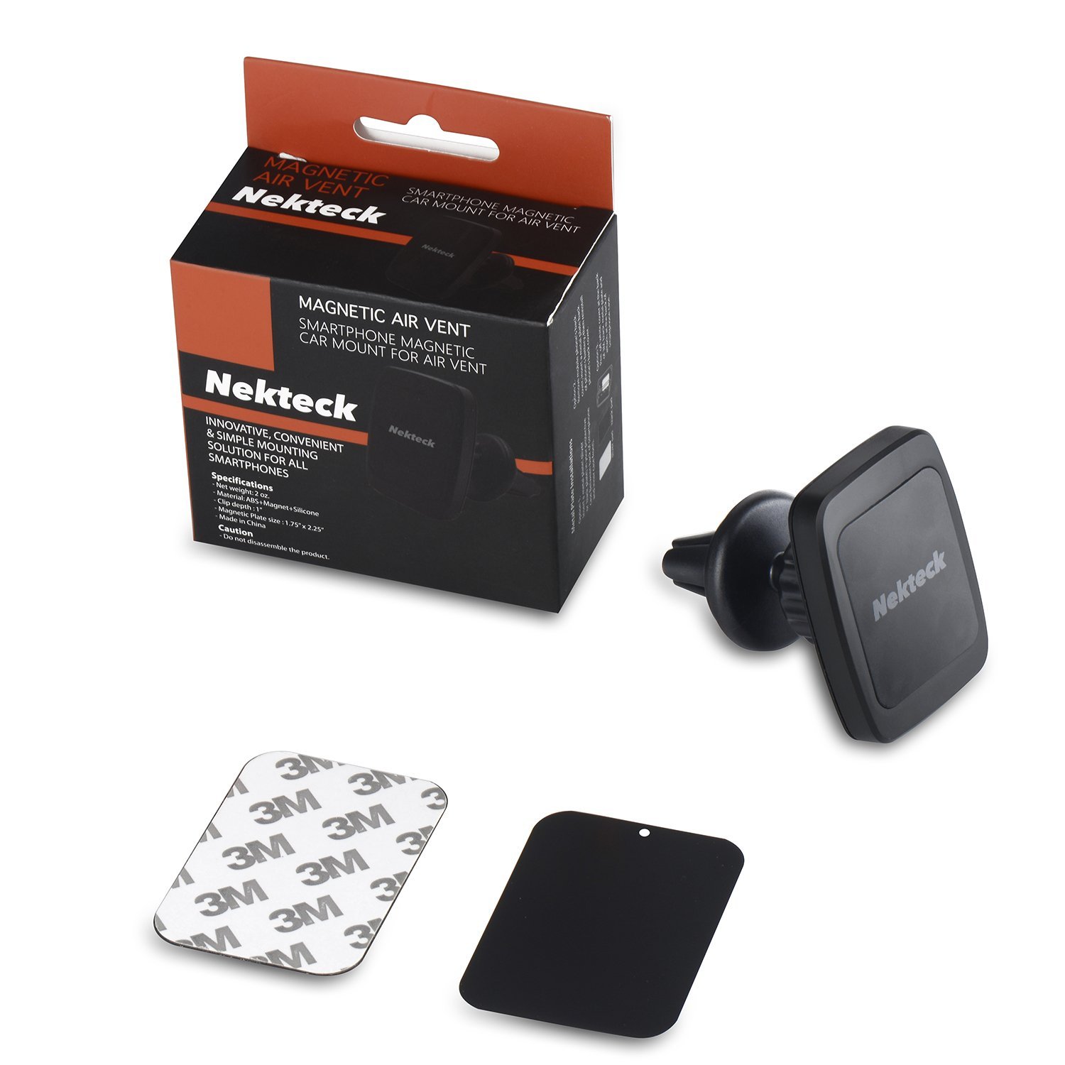 Car Mount, Nekteck Magnetic Cradle-less Universal Car Phone Air Vent Holder with Swivel for iPhone 6S/ 6 6 Plus, SE, 5s, Samsung Galaxy S6/S7 Edge Plus S5 Note 5 4 3, LG G5, Nexus 6P 5X More, Black