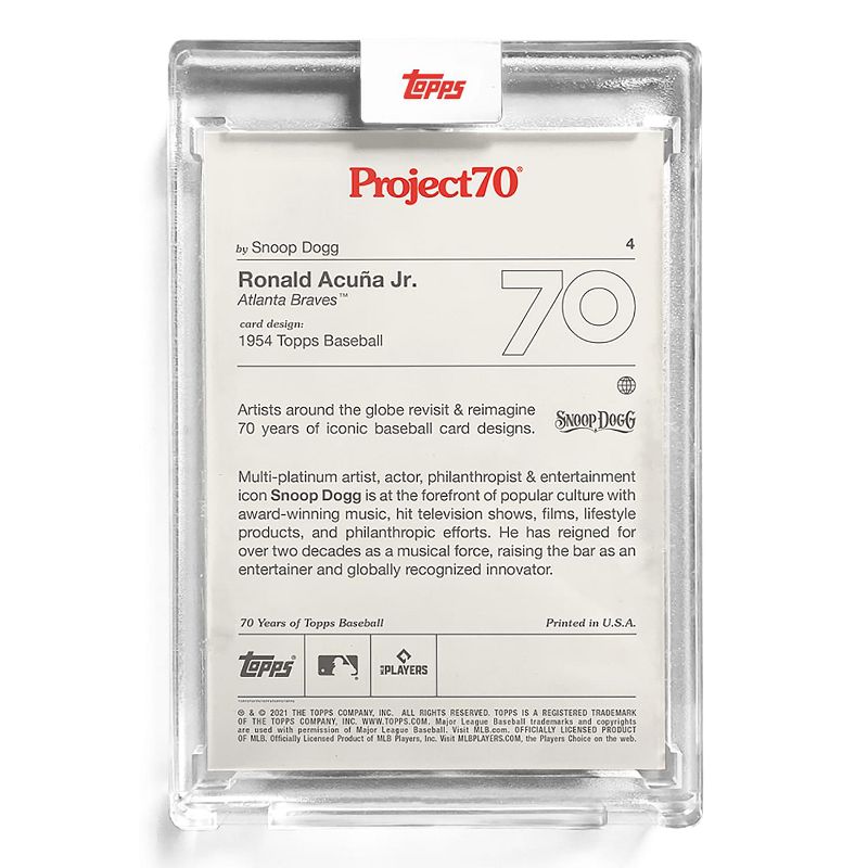 Topps Topps Project70 Card 4 - 1954 Ronald Acuna Jr. by Snoop Dogg