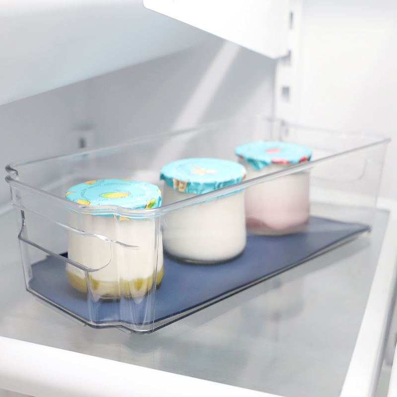 Michael Graves Design  12.5" x 6.25" Fridge Bin with Indigo Rubber Lining