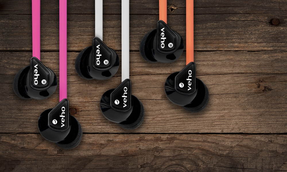 Veho Z-1 In-Ear Headphones Stereo Earbuds With Noise Isolation and Anti-Tangle Cable (White)