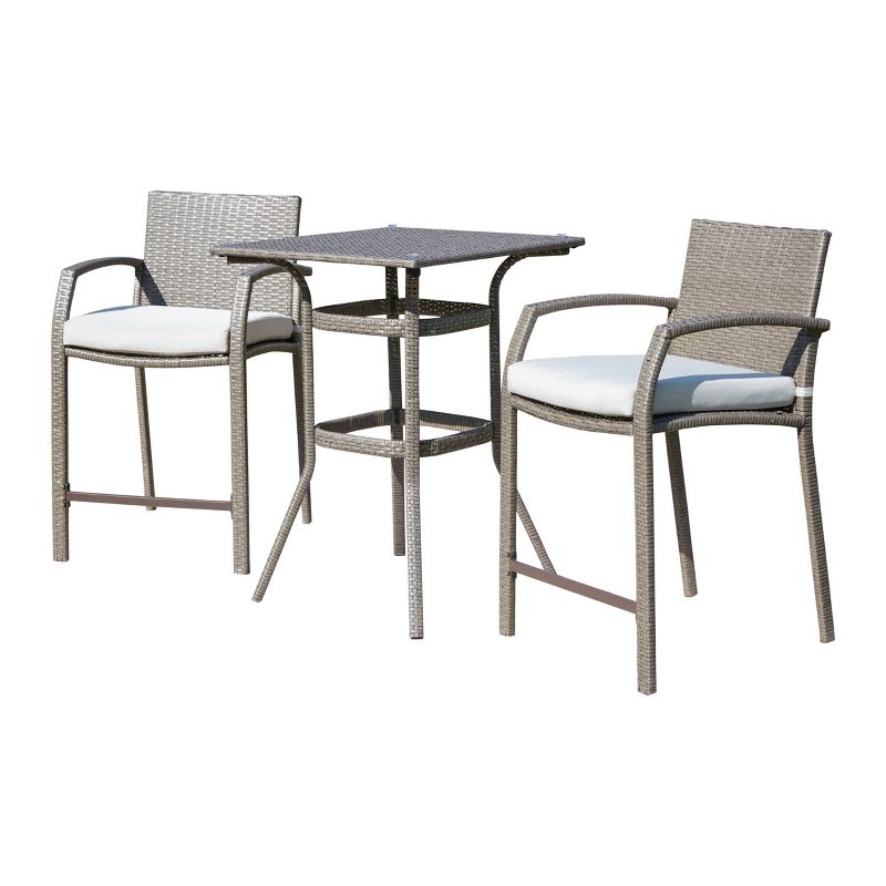3pc Patio Bar Set Cream - Patio Festival