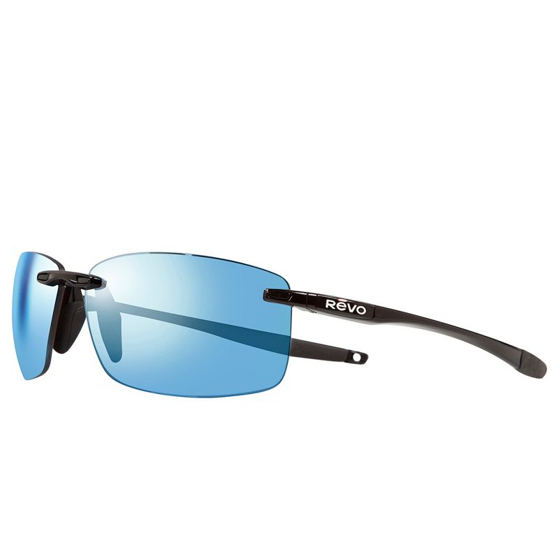 Revo Descend N RE 4059 01 BL Unisex Rectangle Polarized Sunglasses Black 64mm