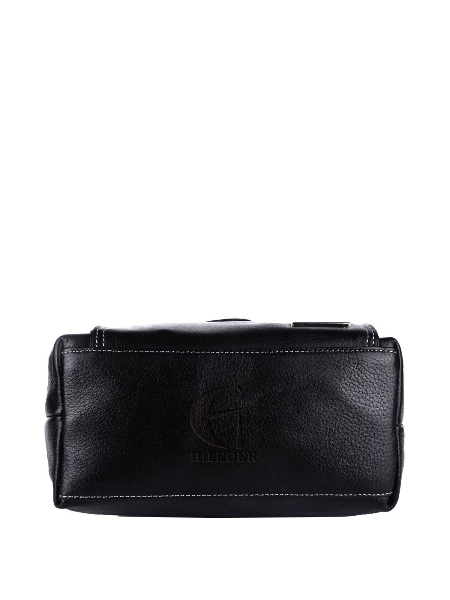 HiLEDER Black Solid Medium Handbag