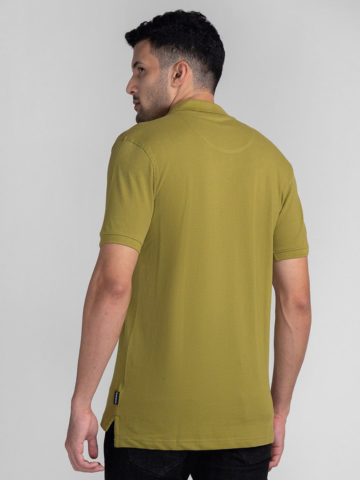 Giordano Light Green Slim Fit Polo T-Shirt