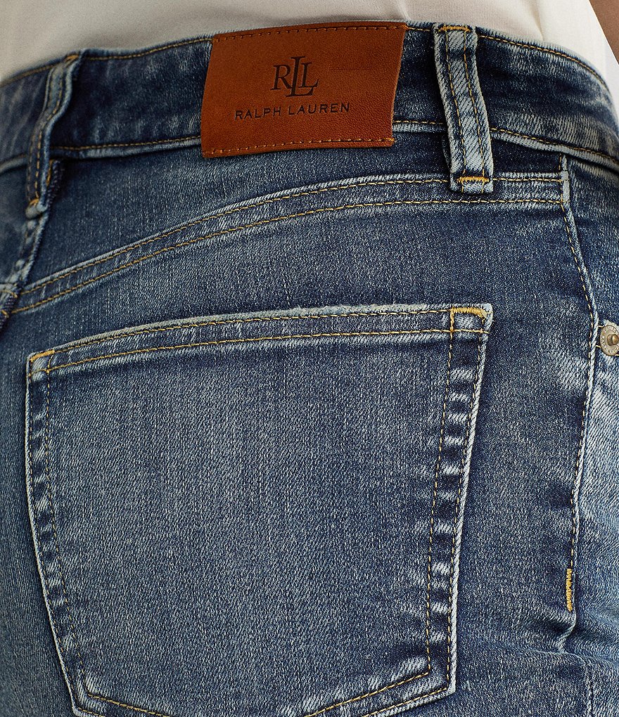 Lauren Ralph Lauren Petite Size High-Rise Skinny Cropped Jeans