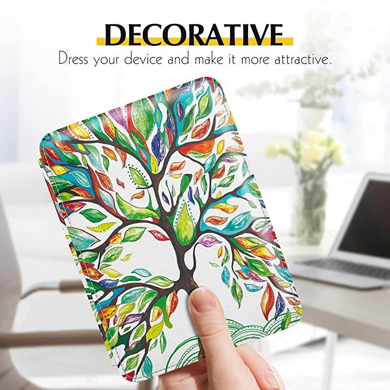 Case Fits AllNew K i n d l e 10th Generation 2019 Release 8th Generation 2016 PU Leather Ultra Lightweight Slim Smart Cover with Hand Strap amp Pocket Auto SleepWake Lucky Tree