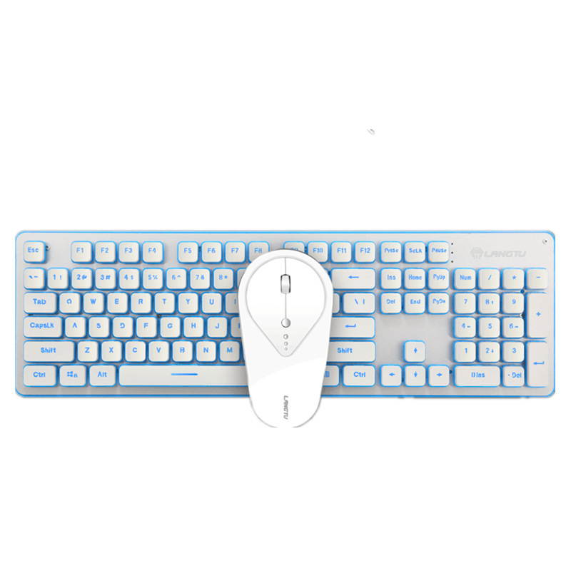 Wireless Rechargeable Gaming Keyboard and Mouse set, 104Keys 2.4G Wireless backlight Waterproof Keyboard and Silent Mouse for PC Laptop