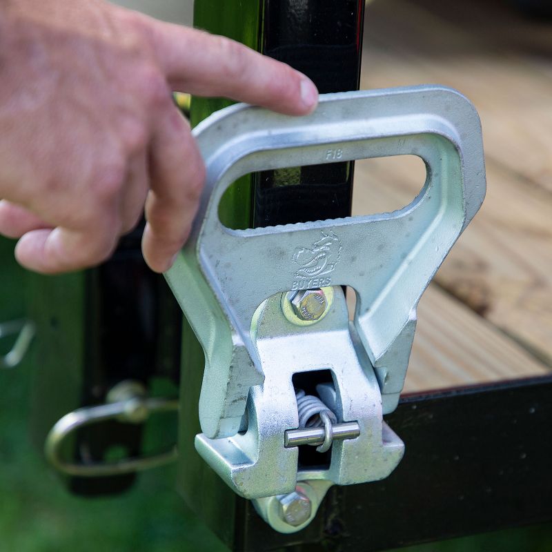 Buyers Products 5236586 Heavy Duty Oversized Stainless Steel Zinc Finish Bolt On Folding Truck Step Grab, Silver