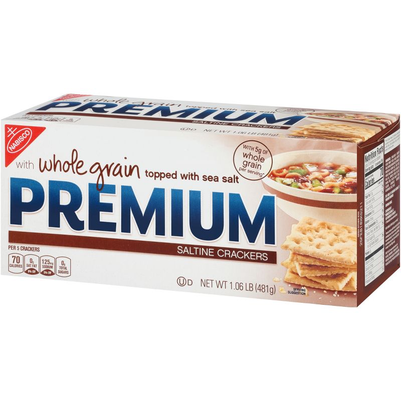 Premium Whole Grain Saltine Crackers - 17oz